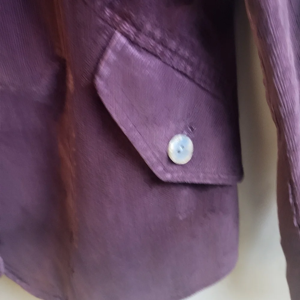 J Jill Corduroy Women's Purple Blazer,‎ Size M/P